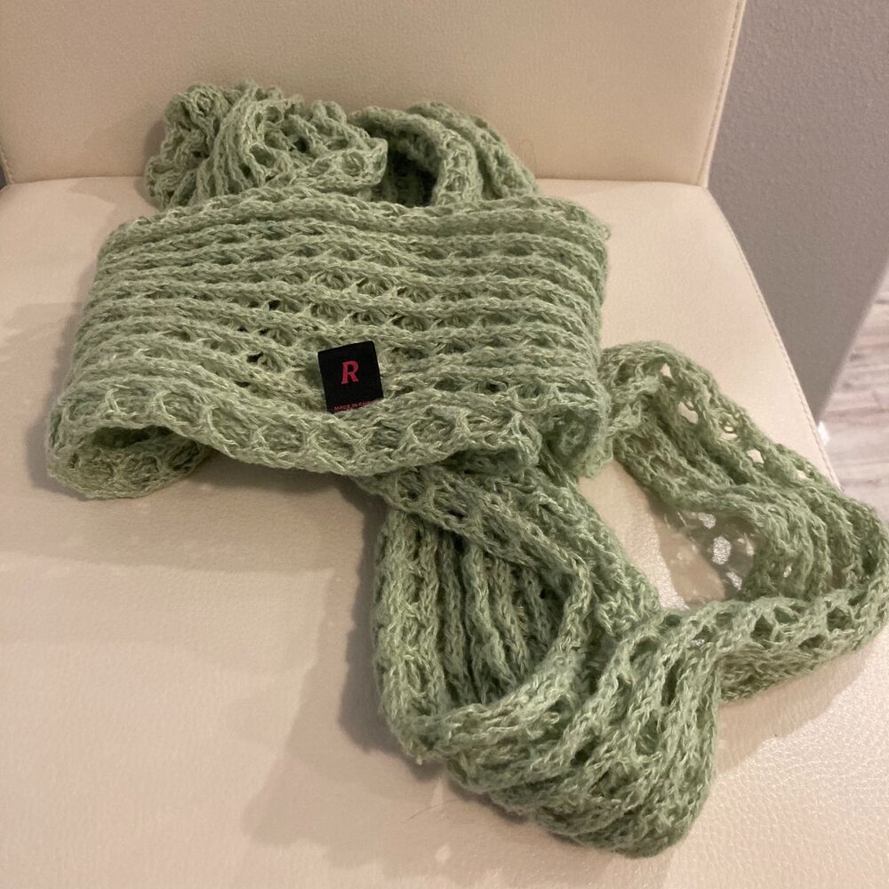 Women's Pullover Cropped Hollow Out Shrug Crochet Bell Sleeves Romwe Light Green